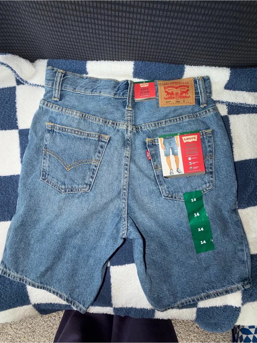 Levi's Light Blue Distressed Jean Shorts